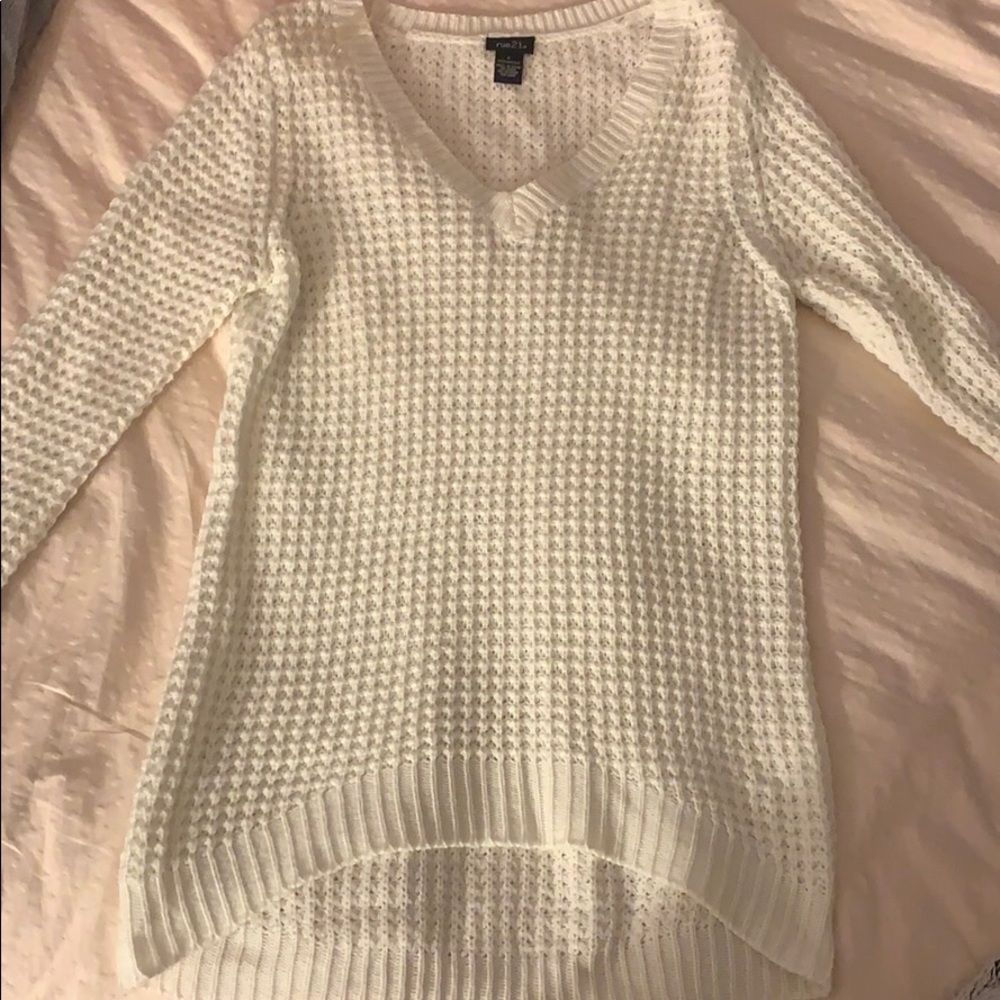 Chunky White Sweater
